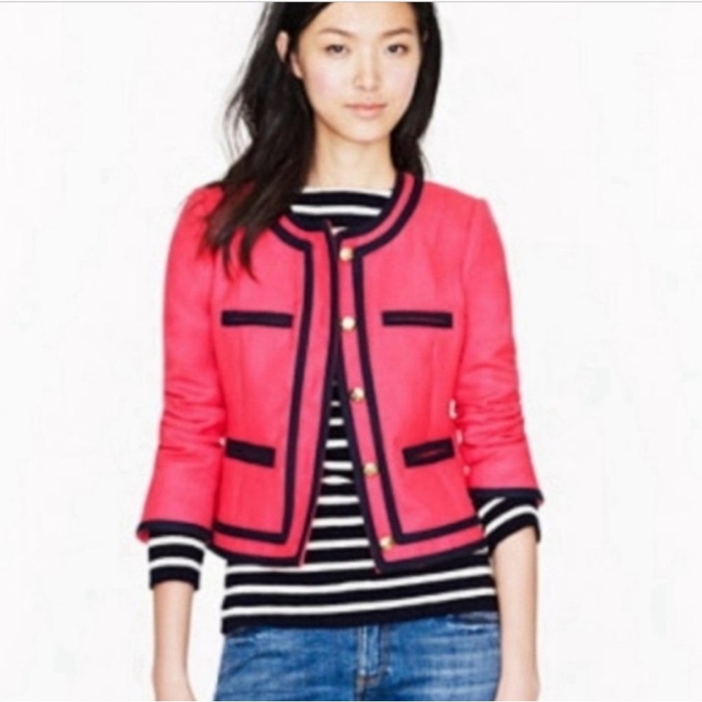 JCrew Lady Double Serge Berry Wool Blazer